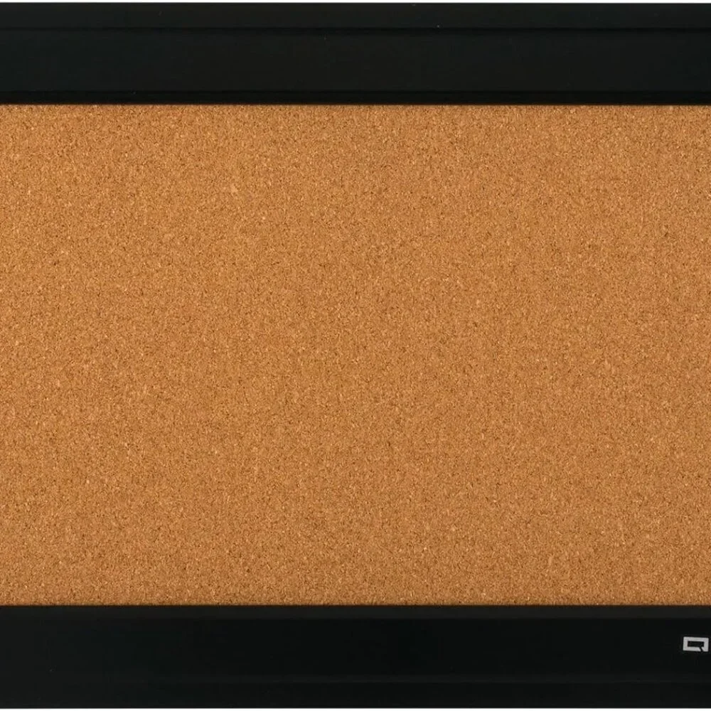 Compact Black Frame Corkboard 11” x 17” - Perfect for Memories and Reminders